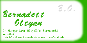 bernadett oltyan business card